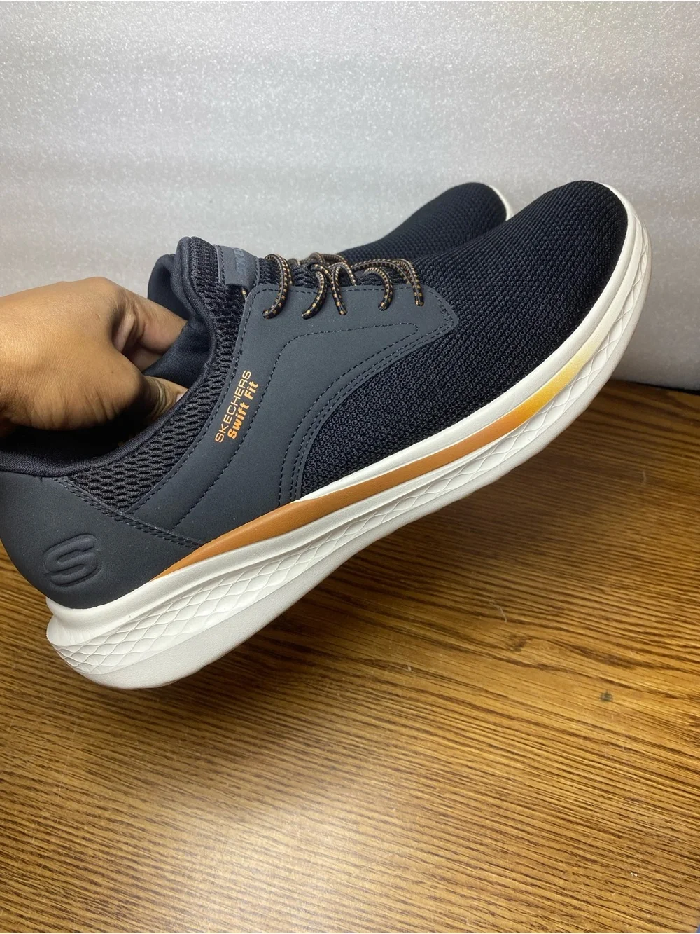 Skechers Swift Fits Hands Free Slip On Memory Foam Athletic Shoes Mens Size 12